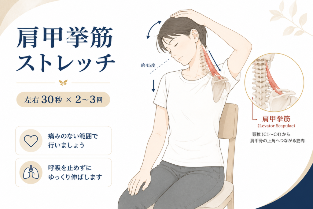 肩甲挙筋ストレッチ 空月堂
