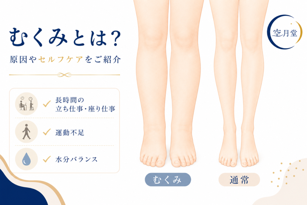 むくみとは？原因やセルフケアをわかりやすくご紹介