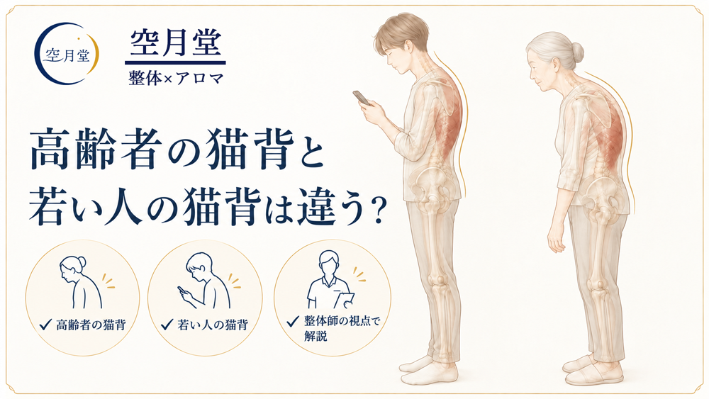高齢者の猫背と若い人の猫背は違う？原因と整え方の違い